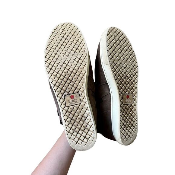 Blondo Geneva Womens 8.5 Ankle Boot Waterproof Taupe Suede Hidden Wedge Faux Fur - Picture 6 of 15